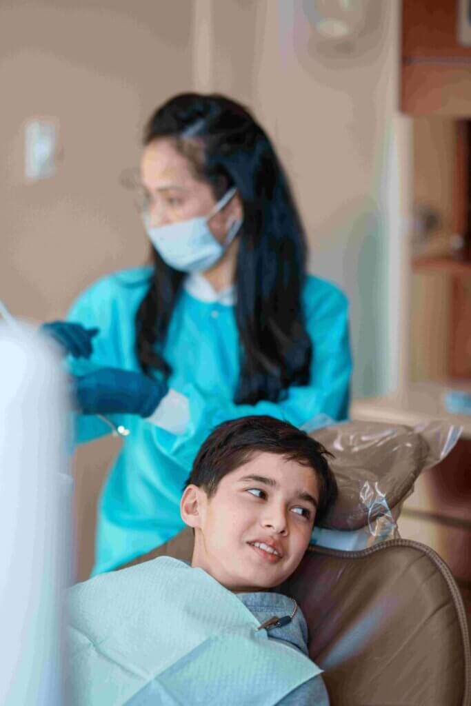 Dentist performing professional periodontal gum disease treatment in Philadelphia.